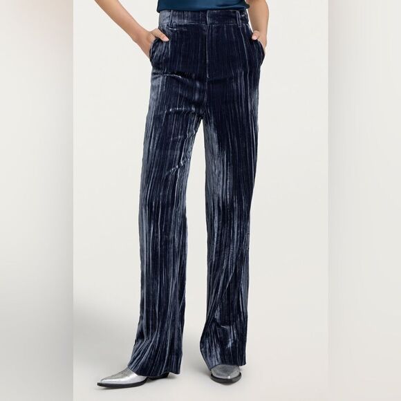 Cinq A Sept Collins Velvet Wide Leg Pant Size 8 - Picture 1 of 9